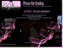 Tablet Screenshot of eleganceafricanhair.com